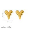 Stainless Steel Heartshaped Pendant Necklace With Electroplating Treatment
