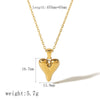 Stainless Steel Heartshaped Pendant Necklace With Electroplating Treatment