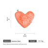 Stainless Steel Heartshaped Pendant With Dripping Oil Design Geometric Style Fashion Simple Diy Jewelry Material