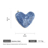 Stainless Steel Heartshaped Pendant With Dripping Oil Design Geometric Style Fashion Simple Diy Jewelry Material