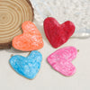 Stainless Steel Heartshaped Pendant With Dripping Oil Design Geometric Style Fashion Simple Diy Jewelry Material