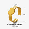 Stainless Steel Heartshaped Ring For Women Electroplated Fashion Style