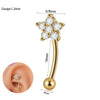 Stainless Steel Heartshaped Zircon Inlaid Flower Butterfly Ear Bone Nail Eyebrow Nail Piercing Earrings