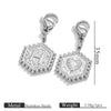 Stainless Steel Hexagon English Letter Pendant Accessories With Electroplating