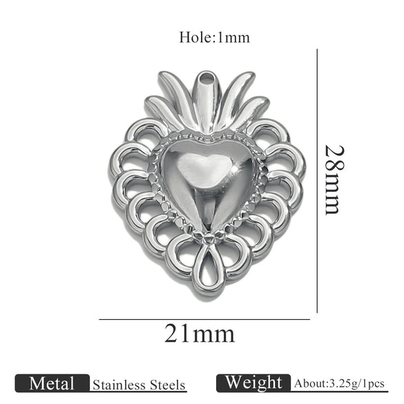 Stainless Steel High Fashion Love Pendant Jewelry Accessories With Electroplating