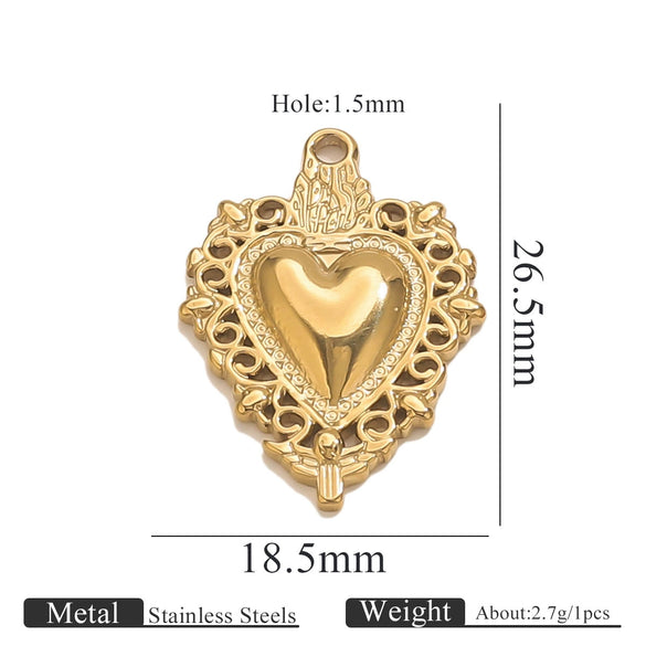 Stainless Steel High Fashion Love Pendant Jewelry Accessories With Electroplating