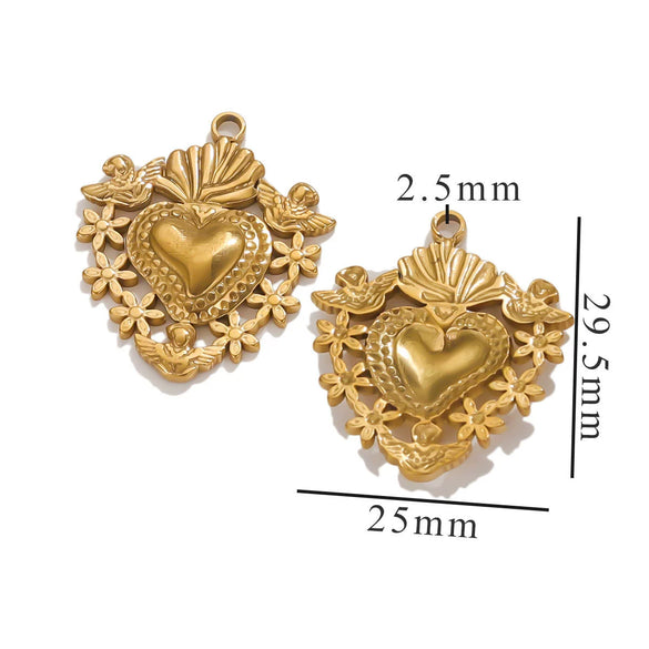 Stainless Steel High Fashion Love Pendant Jewelry Accessories With Electroplating