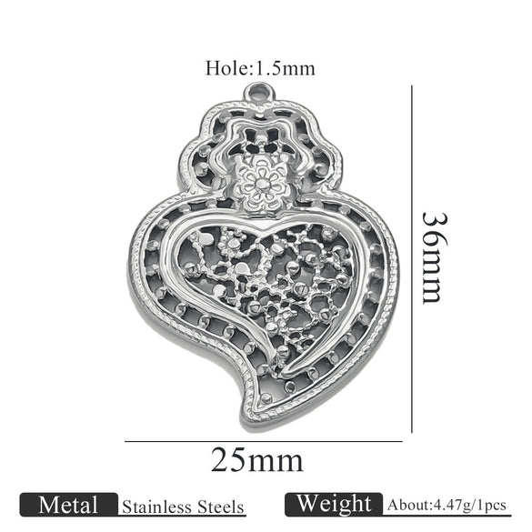 Stainless Steel High Fashion Love Pendant Jewelry Accessories With Electroplating