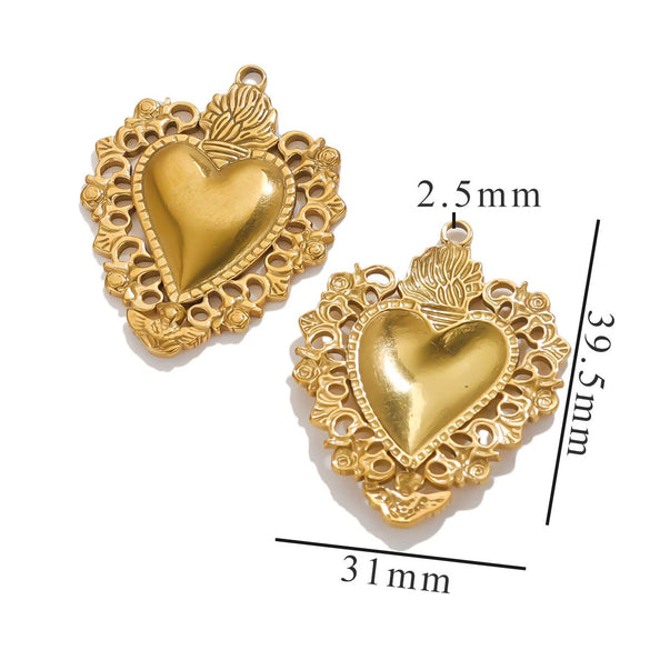 Stainless Steel High Fashion Love Pendant Jewelry Accessories With Electroplating