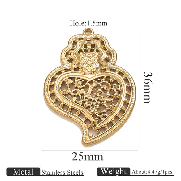 Stainless Steel High Fashion Love Pendant Jewelry Accessories With Electroplating