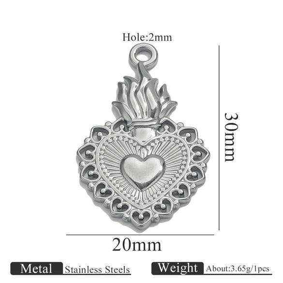 Stainless Steel High Fashion Love Pendant Jewelry Accessories With Electroplating