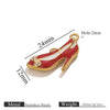 Stainless Steel High Heels Lipstick Oil Drop Charm Necklace Earring Accessories