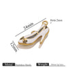 Stainless Steel High Heels Lipstick Oil Drop Charm Necklace Earring Accessories