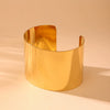 316L Stainless Steel Highgloss Gold Electroplated Open Bracelet Fashion Jewelry