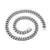 Stainless Steel Hip Hop Cuban Necklace Geometric Milled Polished