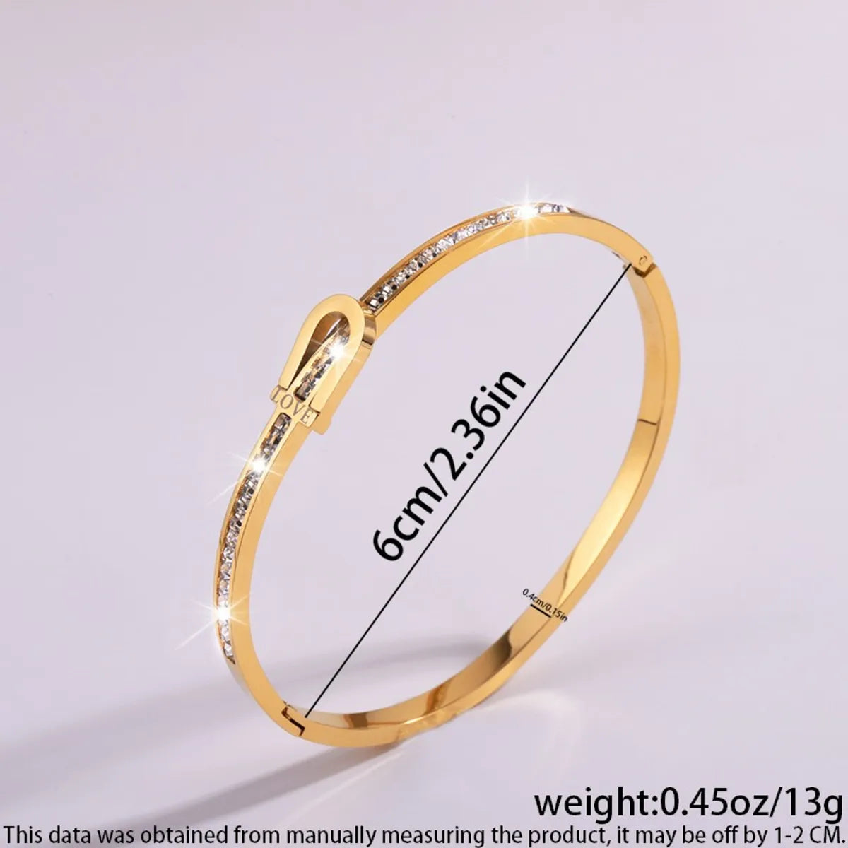 Stainless Steel Hip-Hop Geometric Solid Color Plating Bangle