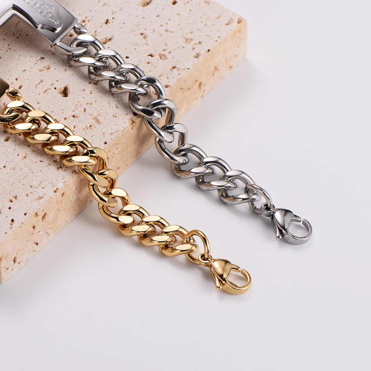 Stainless Steel Hip-Hop Human Cross Plating Bracelets