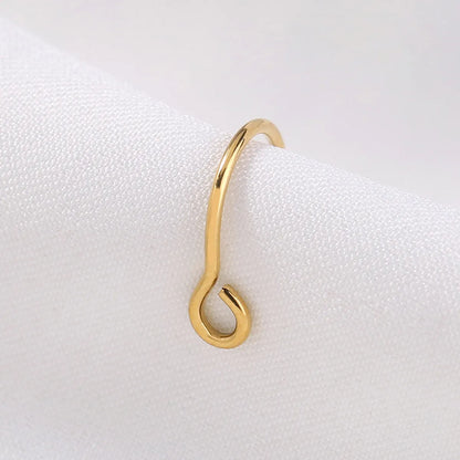 Stainless Steel Hip Hop Punk Fake Nose Ring Without Holes Nose Ring For Couples Wholesale