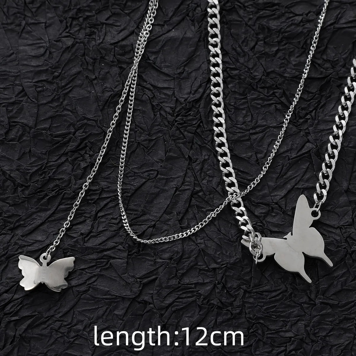 Hip-Hop Simple Style Butterfly Steel Women'S Necklace