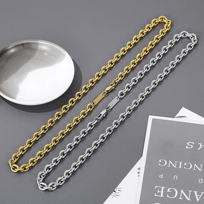 Stainless Steel Hip-Hop Solid Color Bracelets Necklace