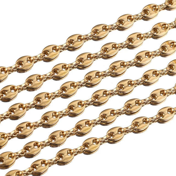 Stainless Steel Hip Hop Totem Pattern Chain Necklace And Bracelet Handmade Jewelry Supplies