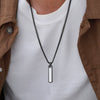 Stainless Steel Hiphop Cylindrical Pendant Necklace For Men Simple Fashion Style