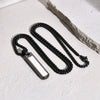 Stainless Steel Hiphop Cylindrical Pendant Necklace For Men Simple Fashion Style
