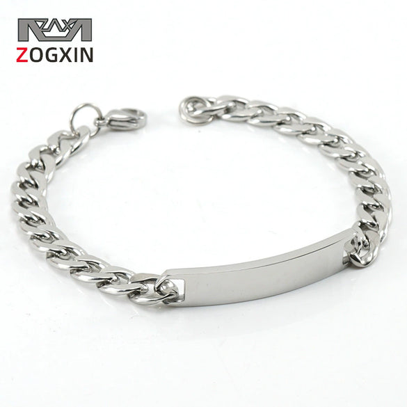 316L Stainless Steel Hiphop Geometric Polished Men's Bracelet