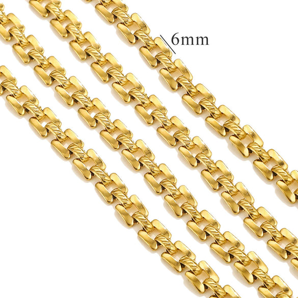 Stainless Steel Hiphop Multistyle Electroplated Return Pattern Necklace