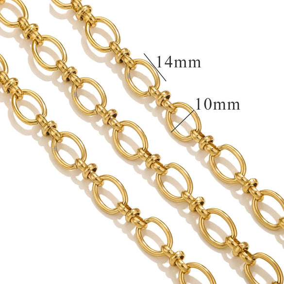 Stainless Steel Hiphop Multistyle Electroplated Return Pattern Necklace