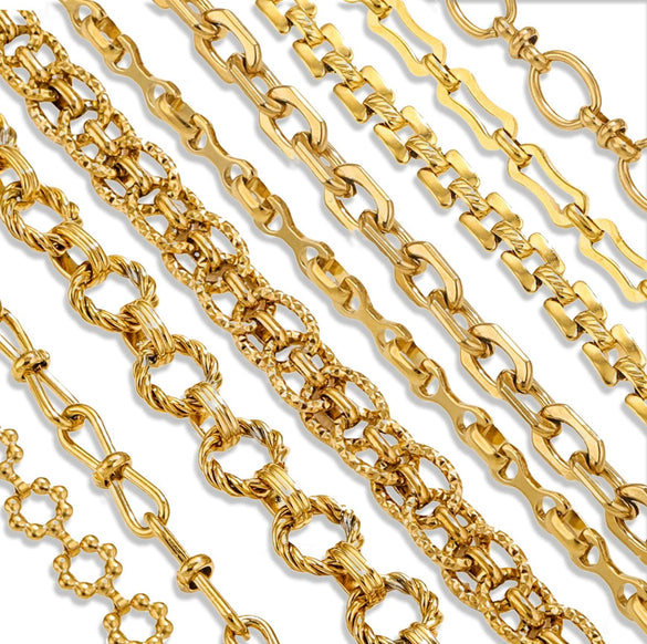 Stainless Steel Hiphop Multistyle Electroplated Return Pattern Necklace