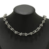 Stainless Steel Hiphop Oshaped Knotted Chain Bracelet Necklace Jewelry Accessories With Electroplating