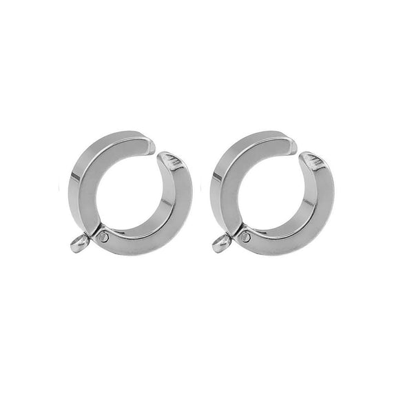 Stainless Steel Hiphop Punk Ear Clip Welding Ring Vacuum Plated Electroplated Ear Accessories
