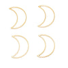 Stainless Steel Hiphop Punk Style Star And Moon Hollow Pendant Jewelry Accessory With Electroplating