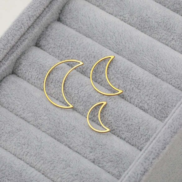 Stainless Steel Hiphop Punk Style Star And Moon Hollow Pendant Jewelry Accessory With Electroplating