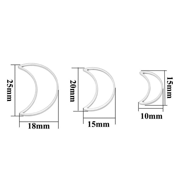Stainless Steel Hiphop Punk Style Star And Moon Hollow Pendant Jewelry Accessory With Electroplating