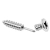 Stainless Steel Hiphop Screw Cross Earrings Vacuum Plating Color Retention Jewelry