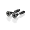 Stainless Steel Hiphop Screw Cross Earrings Vacuum Plating Color Retention Jewelry