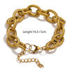 Stainless Steel Hiphop Spiral Ochain Necklace Bracelet Geometric Electroplated Punk Style
