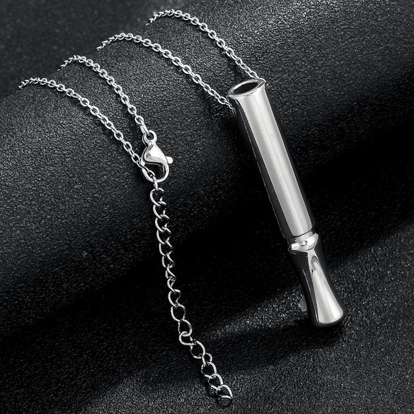 Stainless Steel Hiphop Style Cylinder Jewelry Necklace For Yoga Meditation With Polishing Treatment