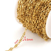Stainless Steel Hiphop Style Oval Cuban Chain With Totem Pattern Electroplated Handmade Jewelry Making Accessories For Necklace And Bracelet