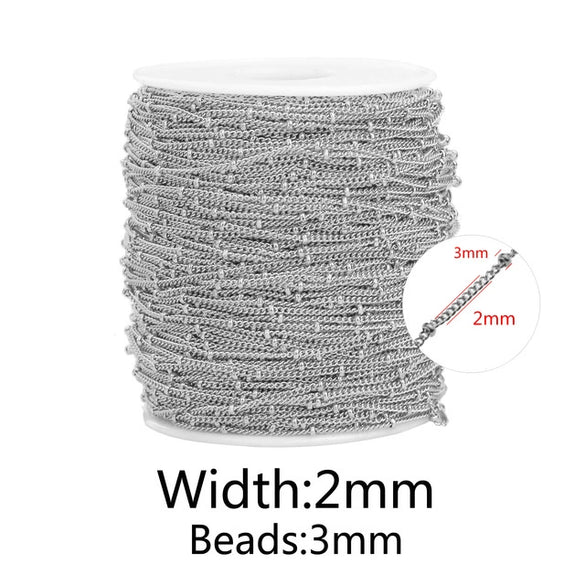 Stainless Steel Hiphop Style Totem Pattern Bead Chain Jewelry Making Supplies For Anklet Necklace Bracelet With Electroplating