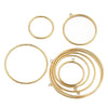 Stainless Steel Hirback Pattern Circle Pendant And Earrings Diy Jewelry Accessories Handmade With Welding And Electroplating