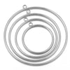 Stainless Steel Hirback Pattern Circle Pendant And Earrings Diy Jewelry Accessories Handmade With Welding And Electroplating