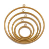Stainless Steel Hirback Pattern Circle Pendant And Earrings Diy Jewelry Accessories Handmade With Welding And Electroplating