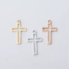 Stainless Steel Hollow Cross Pendant Hip Hop Necklace Women Jewelry Accessories Fine Polishing