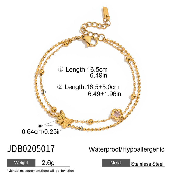 Stainless Steel Hollow Geometric Style Electroplated Women's Hand Jewelry Bracelet