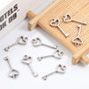 Stainless Steel Hollow Heart Key Pendant Jewelry Accessories Electroplated