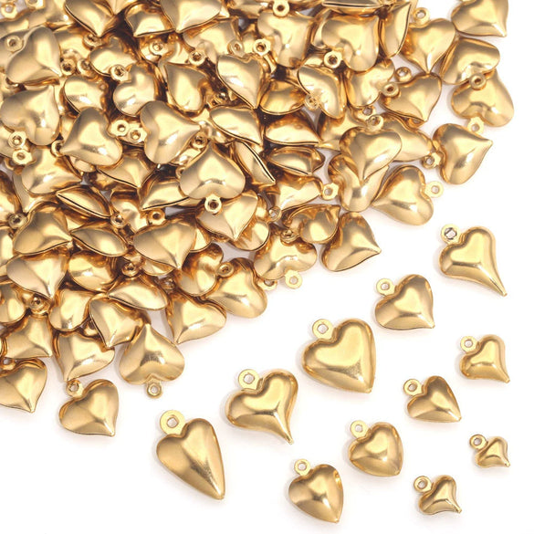 Stainless Steel Hollow Heart Pendant Jewelry Accessories Electroplating Wholesale