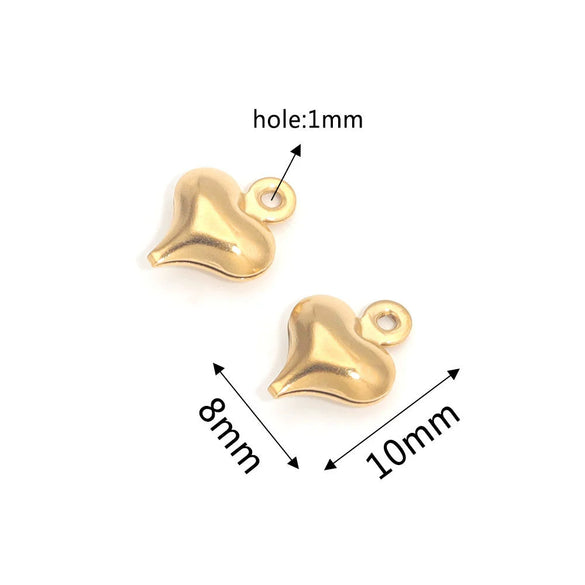 Stainless Steel Hollow Heart Pendant Jewelry Accessories Electroplating Wholesale